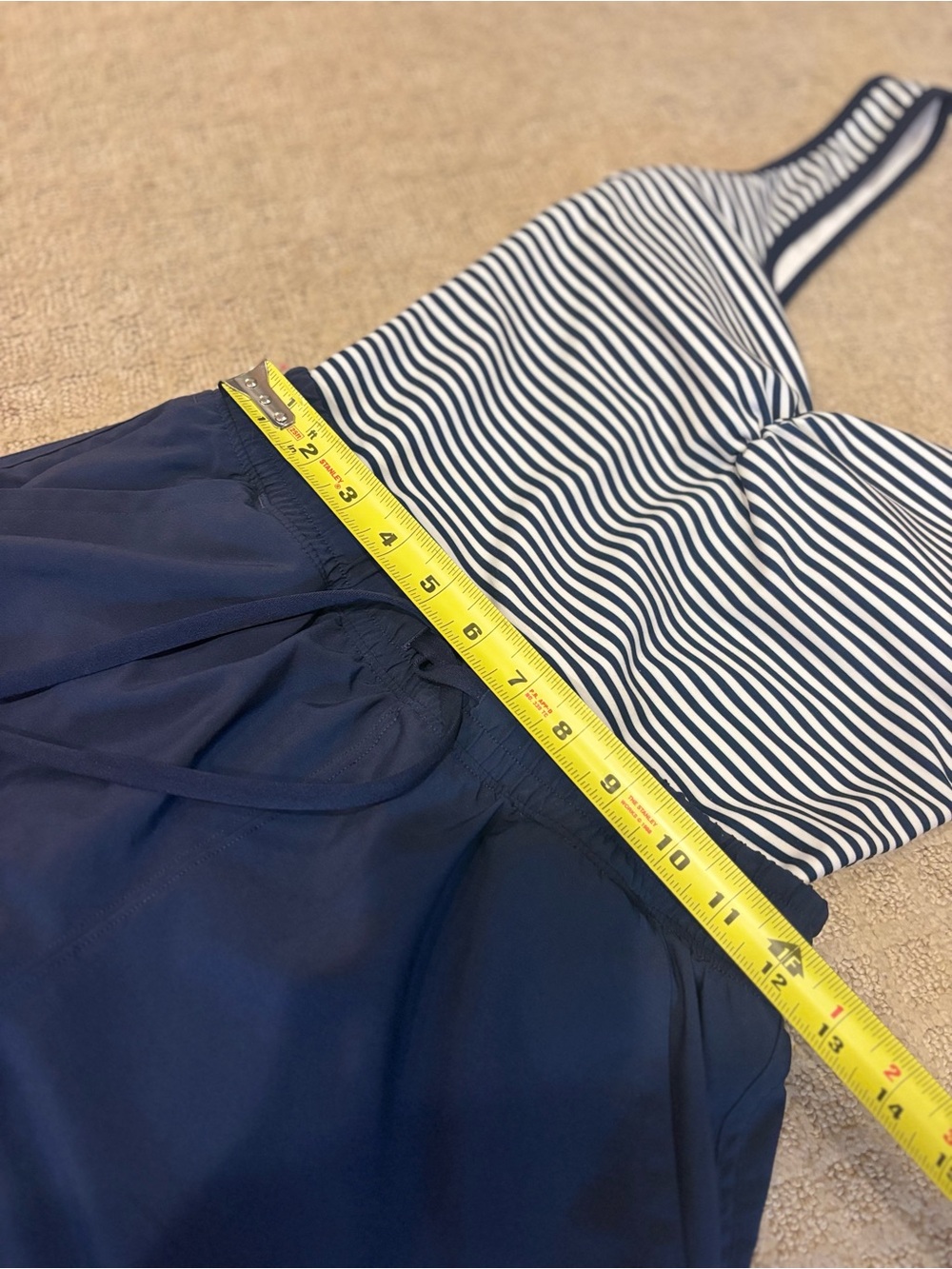 Abercrombie YPB Navy Striped Active Onesie Romper Women's Small - Picture 5 of 8
